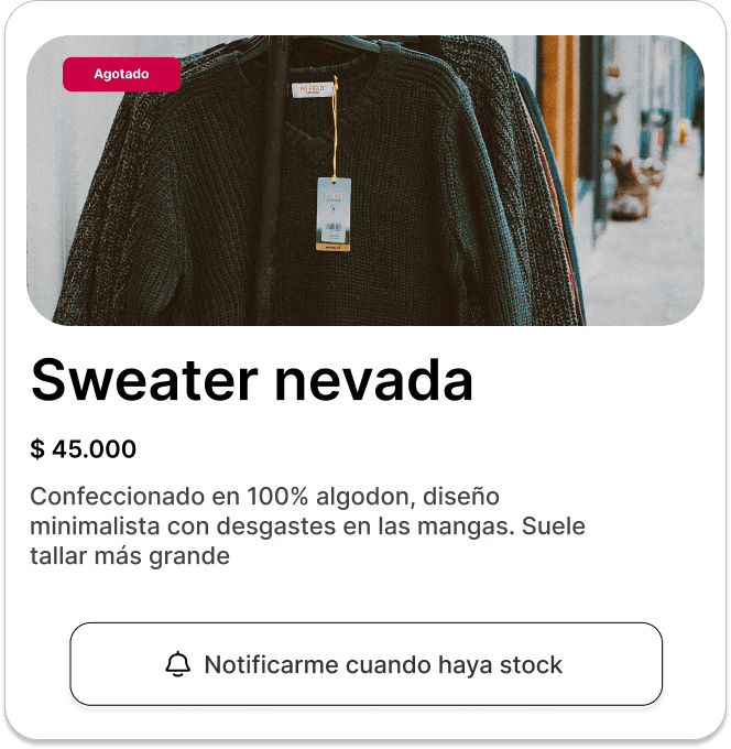 Notificaciones de restock